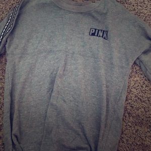 Gray long sleeve PINK shirt